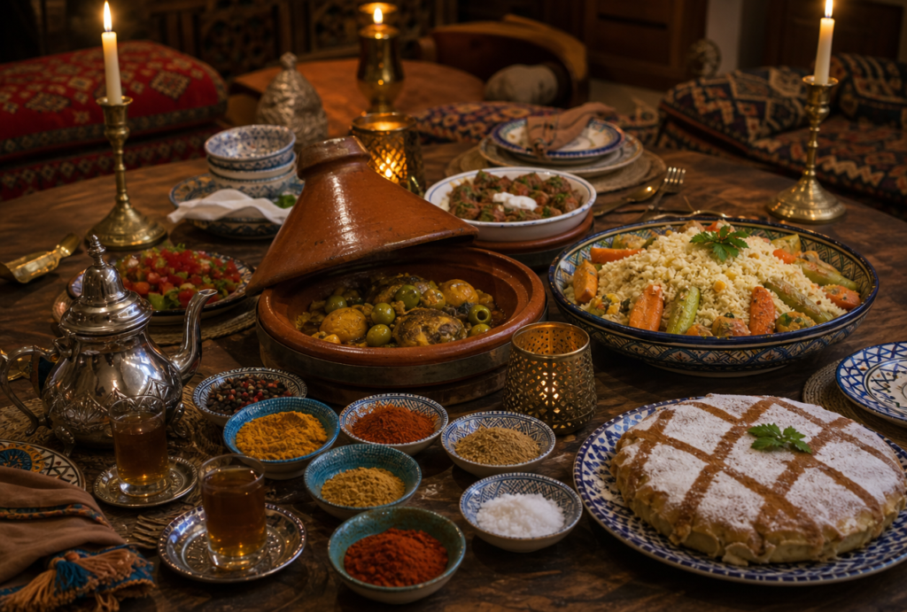Elegant Moroccan Dining Table Natural